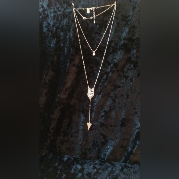 American eagle Navajo style necklace. & A Lauren Conrad crystal pendant necklace - Picture 3 of 7